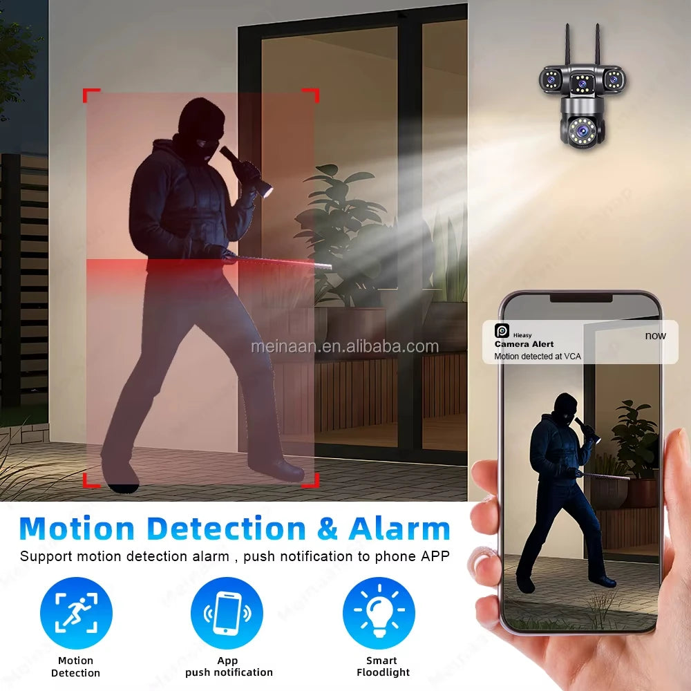 🔐 Caméra de Surveillance Solaire Autonome – Sécurité 24h/24 sans électricité ni abonnement ! bf